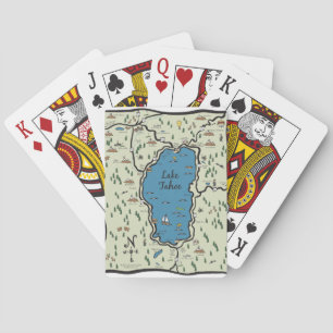 Full Lake Tahoe Area Map Playing Cards