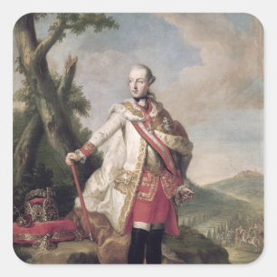 Full length portrait of Joseph II Square Sticker