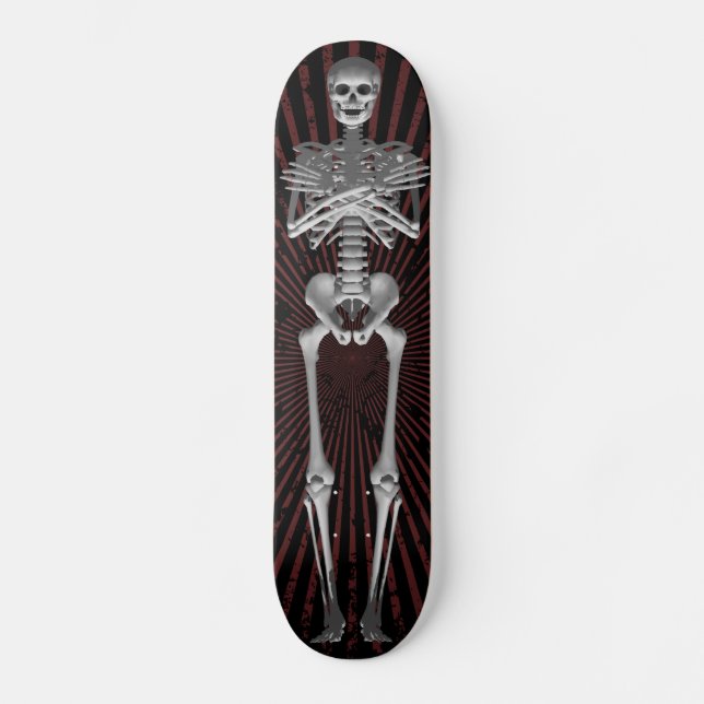 Full Length Skeleton: Custom Skateboard (Front)