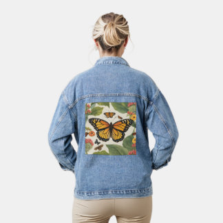 Full Life Butterfly Blue Denim Jacket