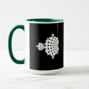 Full Mandelbrot Fractal Black And White Mug