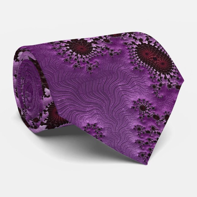Full mandelbrot set Apollonian sphere magenta Tie (Rolled)