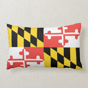Full Maryland Flag Throw Pillow