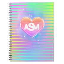 Full Monogram Magic Heart College-Ruled Notebook