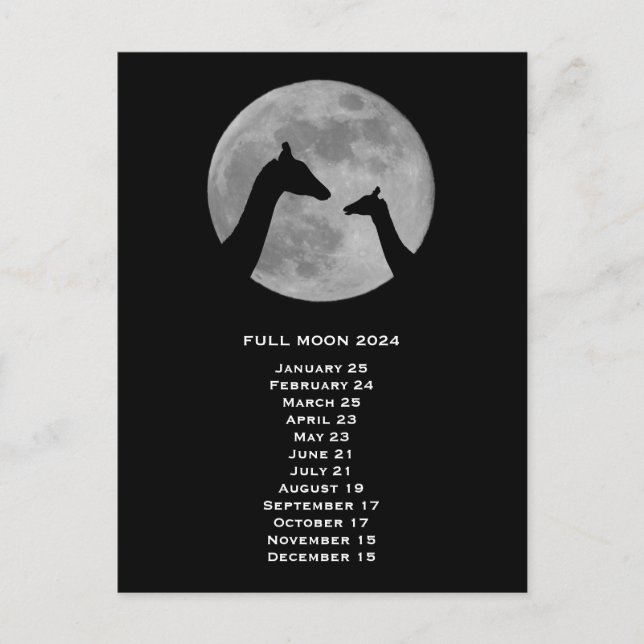 Full Moon 2024 US Eastern Date Postcard (Front)