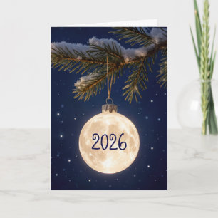Full Moon 2025 Christmas Ornament Card