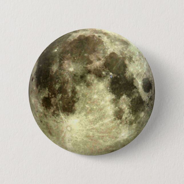 Full Moon 6 Cm Round Badge (Front)