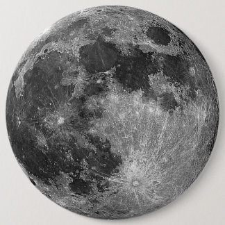 full moon 6 cm round badge