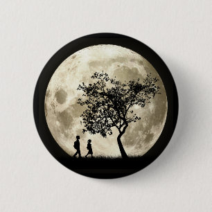 Full Moon 6 Cm Round Badge