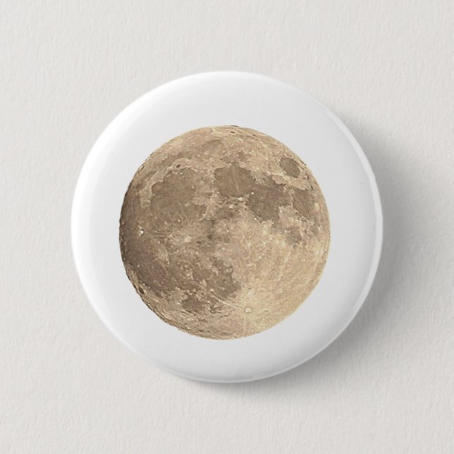 Full Moon 6 Cm Round Badge (Front)