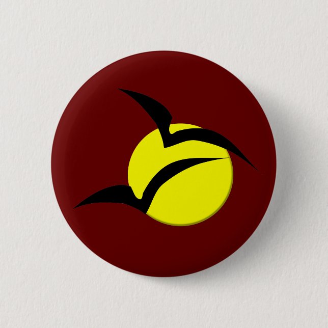 Full Moon and Bats Button (Front)