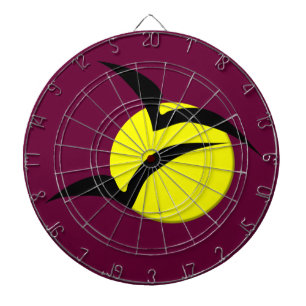 Full Moon and Bats Dart Board