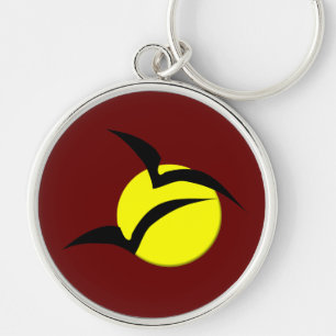 Full Moon and Bats Keychain