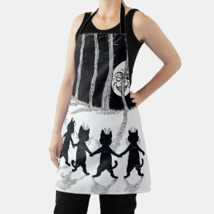 Full moon and Cats, Louis Wain Apron