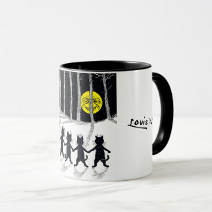 Full moon and Cats, Louis Wain Mug