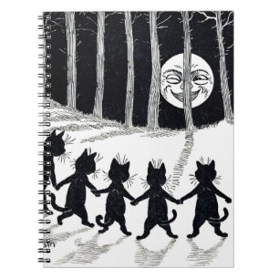 Full moon and Cats, Louis Wain Notebook