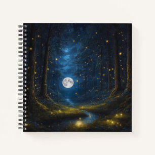 Full Moon and Fireflies Hard Cover Journal
