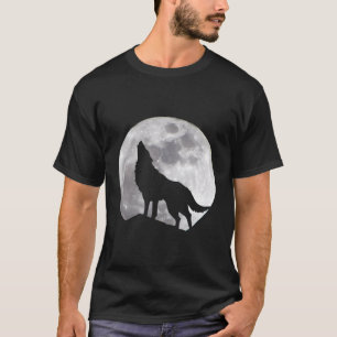 Full Moon And Wolf Nature Lovers T-Shirt