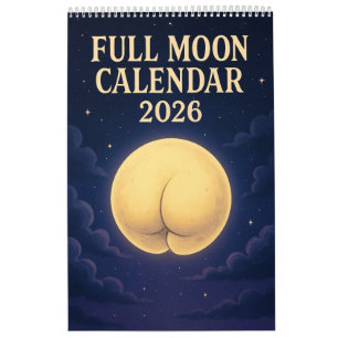 Full Moon Animals 2026 Funny Wall Calendar