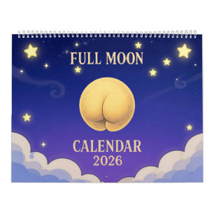 Full Moon Animals 2026 Funny Wall Calendar