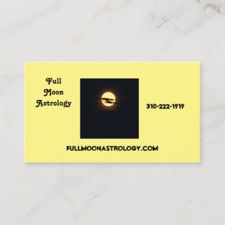 Full Moon Astrology Business Card