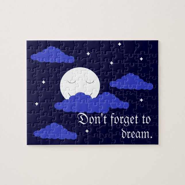 Full Moon at Midnight & Stars:  Jigsaw Puzzle (Horizontal)