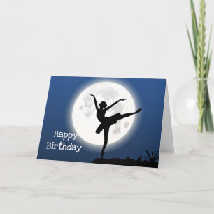 Full Moon Ballet Birthday Card