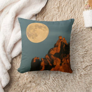 Full Moon   Basalt Cliffs Smith Rock State Park Cushion