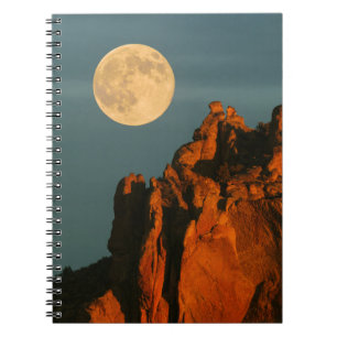 Full Moon Basalt Cliffs Smith Rock State Park Notebook
