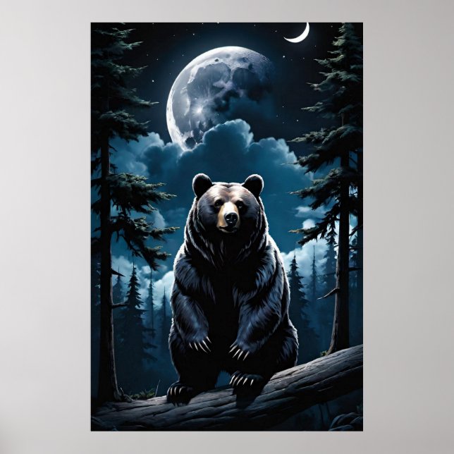 Full Moon Bear Poster (Front)