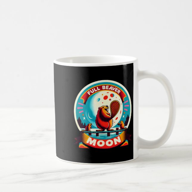 Full Moon Beaver  Coffee Mug (Right)