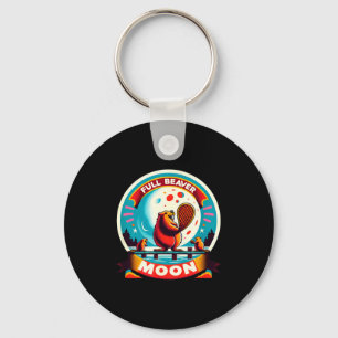 Full Moon Beaver  Key Ring