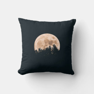 FULL MOON BEHIND A TREE SILHOUETTES CUSHION