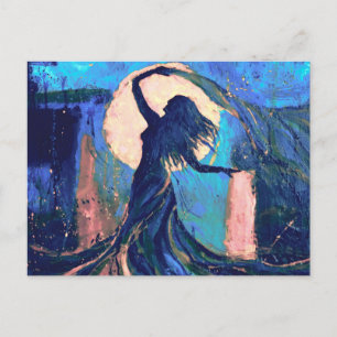 Full Moon Belly Dancer Postcard