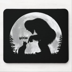 Full Moon Bigfoot Cat Boop  Mouse Mat