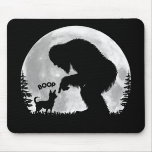Full Moon Bigfoot Chihuahua Boop Mouse Mat