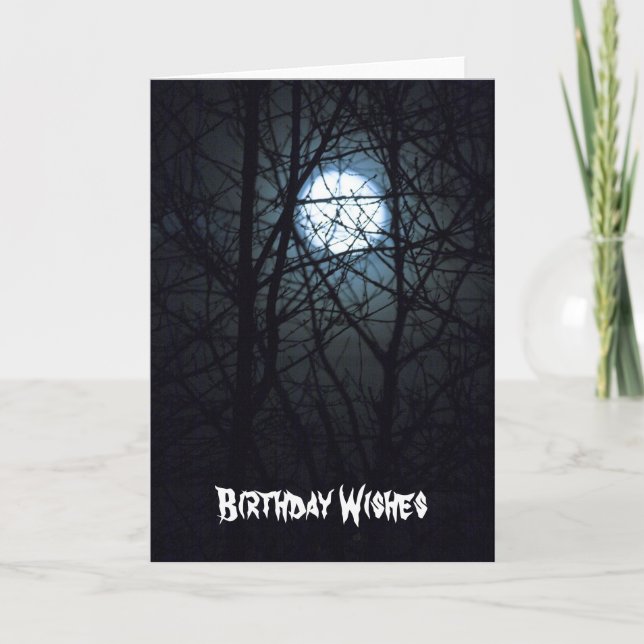Full Moon Birthday Wishes Card (Front)