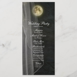 Full Moon Black Night Veil Wedding Program Programme