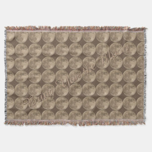 Full Moon Blanket Custom Moon Throw Blankets Gifts