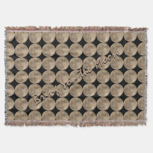 Full Moon Blanket Custom Moon Throw Blankets Gifts
