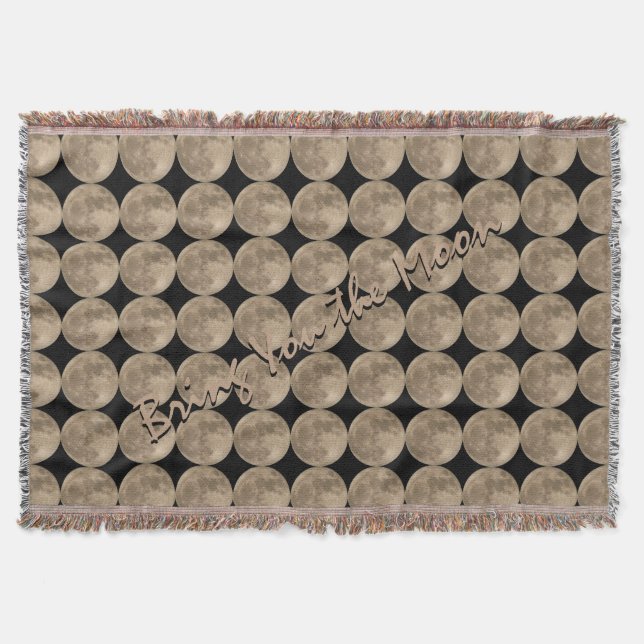 Full Moon Blanket Custom Moon Throw Blankets Gifts (Front)