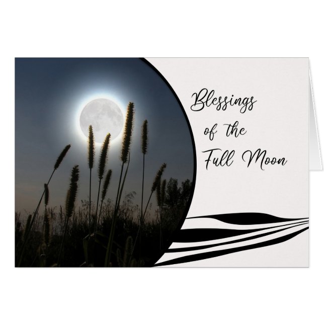 Full Moon Blessings Pagan Moon Spirit  (Front Horizontal)
