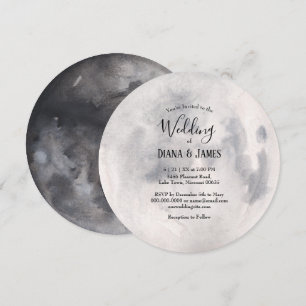 Full Moon Boho Wedding Invitation