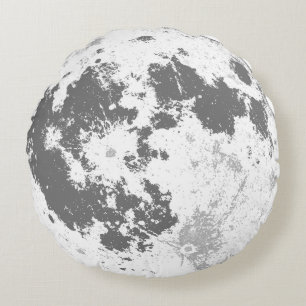 Full Moon Bright Supermoon Round Cushion