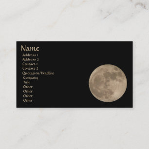 Full Moon Business Card Personalise Your Cards