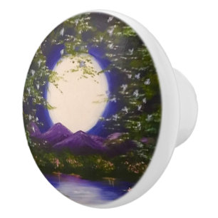 Full Moon Ceramic Knob