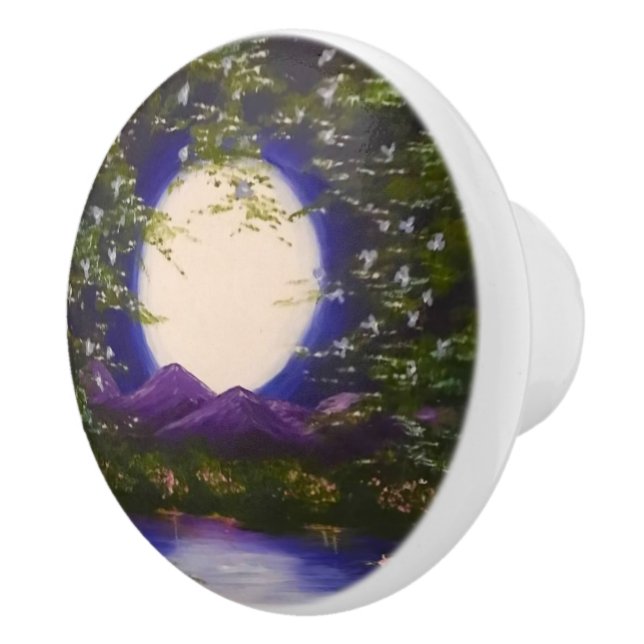 Full Moon Ceramic Knob (Right)