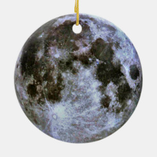 Full Moon Christmas Ceramic Tree Decoration