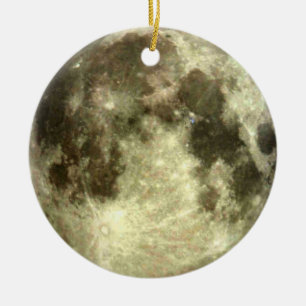 Full Moon Christmas Ceramic Tree Decoration
