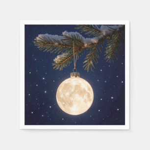 Full Moon Christmas Ornament Napkin